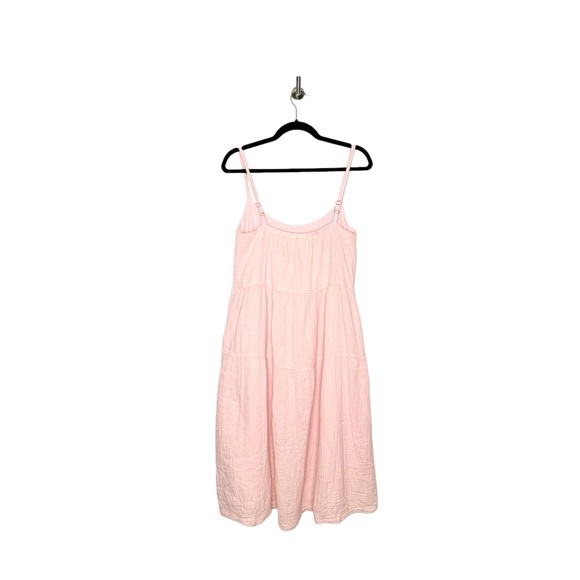 WILT Tiered Gauze Shift Dress in Peach Size XS - Picture 7 of 8